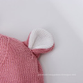 Pink color Winter warm Knit Beanie Caps For girls